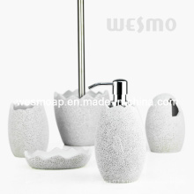 Ensemble d&#39;accessoires de bain en polyresine en forme d&#39;oeuf (WBP0847A)